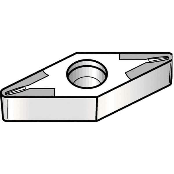 Kennametal - VBMT331 11 Grade KT325 Cermet Turning Insert - Uncoated, 35° Diamond, 3/8" Inscr Circle, 3/16" Thick, 1/64" Corner Radius - USA Tool & Supply