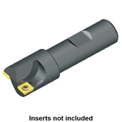 Kennametal - 16mm Cut Diam, 6mm Max Depth of Cut, 16mm Shank Diam, 79mm OAL, Indexable Square Shoulder Centercutting End Mill - SDCB 0802.. Inserts, Weldon Shank - USA Tool & Supply
