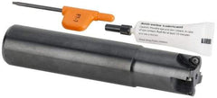 Kennametal - 1" Cut Diam, 0.04" Max Depth, 1" Shank Diam, Cylindrical Shank Indexable High-Feed Helical End Mill - Screw Holding Method, WP..0302.. Insert, KF Toolholder, Through Coolant - USA Tool & Supply