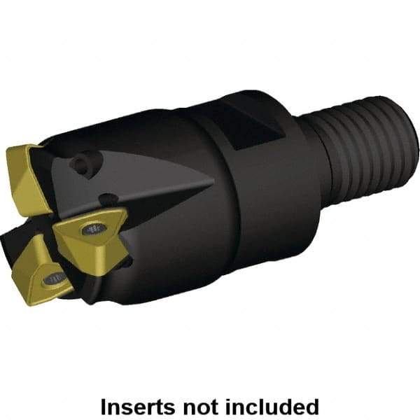Kennametal - 42mm Cut Diam, 0.059" Max Depth, M16 Modular Connection Indexable High-Feed Helical End Mill - Screw Holding Method, WOEJ090512.. Insert, KF2X Toolholder, Through Coolant - USA Tool & Supply