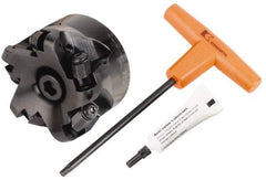 Kennametal - 3" Cut Diam, 6.33mm Max Depth, 1" Arbor Hole, 5 Inserts, RNGN 12... Insert Style, Indexable Copy Face Mill - KDNR Cutter Style, 11,200 Max RPM, 2 High, Series KSSR-RN - USA Tool & Supply