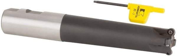 Kennametal - 1" Cutting Diam, 1" Shank Diam, 1" Max Depth of Cut, Straight Shank Indexable Copy End Mill - 4 Inserts, RD.X 07.. Insert, KDM Toolholder, Through Coolant - USA Tool & Supply