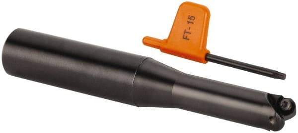 Kennametal - 15mm Cutting Diam, 16mm Shank Diam, 0.5906" Max Depth of Cut, Straight Shank Indexable Copy End Mill - 2 Inserts, RD.X 0702.. Insert - USA Tool & Supply