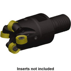 Kennametal - 25mm Cutting Diam, 63/64" Max Depth of Cut, Modular Connection Indexable Copy End Mill - 3 Inserts, RN.J 10T3M0.N.. Insert, KDR Toolholder, Through Coolant - USA Tool & Supply