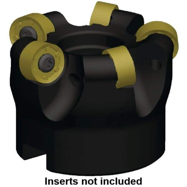 Kennametal - 100mm Cut Diam, 3mm Max Depth, 32mm Arbor Hole, 7 Inserts, RN.J 1204... Insert Style, Indexable Copy Face Mill - KDR Cutter Style, 22,150 Max RPM, 50mm High, Through Coolant, Series Rodeka - USA Tool & Supply