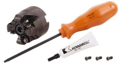 Kennametal - 40mm Cut Diam, 6mm Max Depth, 16mm Arbor Hole, 4 Inserts, RN.J 1204... Insert Style, Indexable Copy Face Mill - KDR Cutter Style, 40mm High, Through Coolant, Series Rodeka - USA Tool & Supply