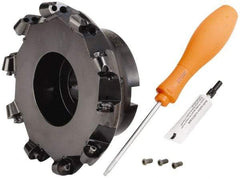 Kennametal - 152.4mm Cut Diam, 8mm Max Depth, 1-1/2" Arbor Hole, 10 Inserts, RP.T 1605... Insert Style, Indexable Copy Face Mill - BMD600 Cutter Style, 13,100 Max RPM, 2-1/2 High, Through Coolant, Series KSRM - USA Tool & Supply