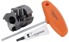 Kennametal - 50mm Cut Diam, 6.33mm Max Depth, 16mm Arbor Hole, 4 Inserts, RP.N 1204... Insert Style, Indexable Copy Face Mill - KSSR Cutter Style, 16,340 Max RPM, 50mm High, Through Coolant, Series KSSR-RP - USA Tool & Supply