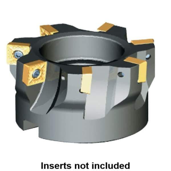 Kennametal - 5 Inserts, 50mm Cut Diam, 22mm Arbor Diam, 6.57mm Max Depth of Cut, Indexable Square-Shoulder Face Mill - 0/90° Lead Angle, 40mm High, SP.T 10T3.. Insert Compatibility, Series KSSM - USA Tool & Supply
