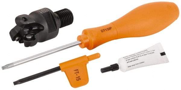 Kennametal - 32mm Cutting Diam, 1.26" Max Depth of Cut, Modular Connection Indexable Copy End Mill - 3 Inserts, RP.T 1204M0.. Insert, BMD Toolholder, Through Coolant - USA Tool & Supply