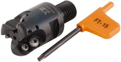 Kennametal - 31.75mm Cutting Diam, 1-1/4" Max Depth of Cut, Modular Connection Indexable Copy End Mill - 3 Inserts, RDHX 12T3M0S Insert, KDM Toolholder - USA Tool & Supply