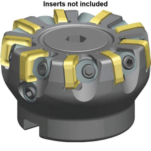 Kennametal - 102.1mm Cut Diam, 32mm Arbor Hole, 5mm Max Depth of Cut, 6° Indexable Chamfer & Angle Face Mill - 15 Inserts, SNXF 1204... Insert, Right Hand Cut, 15 Flutes, Through Coolant, Series KSSR - USA Tool & Supply