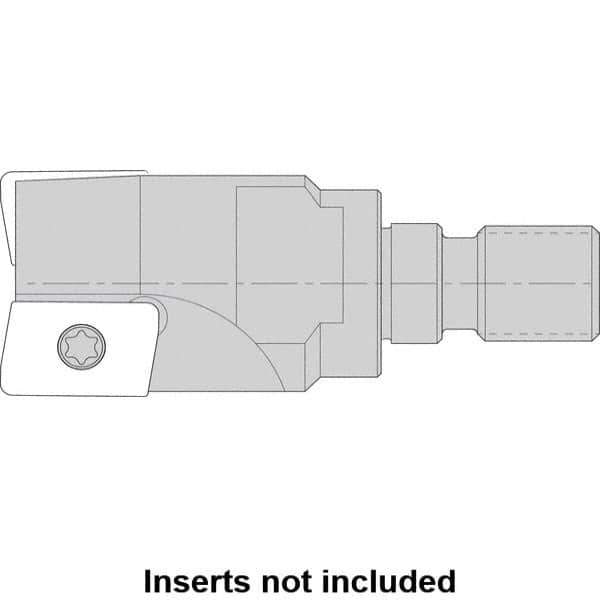 Kennametal - 20mm Cut Diam, 8.5mm Max Depth of Cut, 31.19mm OAL, Indexable Square Shoulder Helical End Mill - AD.. 1035.. Inserts, M10 Modular Connection, 0° Lead Angle, Series NGE-A - USA Tool & Supply