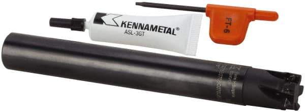 Kennametal - 18.92mm Cut Diam, 6.93mm Max Depth of Cut, 3/4" Shank Diam, 6" OAL, Indexable Square Shoulder End Mill - EP.. 0708.. Inserts, Cylindrical Shank, 0° Lead Angle, Through Coolant, Series Mill 1-07 - USA Tool & Supply