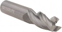 Kennametal - 1", 3 Flute, Single End, Solid Carbide, Corner Radius End Mill - 5" OAL, 38° Helix, Right Hand Flute, 2" LOC, Right Hand Cut - USA Tool & Supply