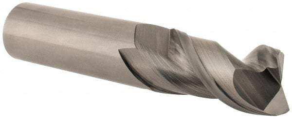 Kennametal - 1", 2 Flute, Single End, Solid Carbide, Corner Radius End Mill - 5" OAL, 45° Helix, Right Hand Flute, 2" LOC, Right Hand Cut - USA Tool & Supply