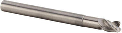 Kennametal - 5/8", 3 Flute, Single End, Solid Carbide, Corner Radius End Mill - 4" OAL, 45° Helix, Right Hand Flute, 3/4" LOC, Right Hand Cut, 1-5/8" Extended Reach - USA Tool & Supply
