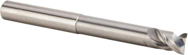 Kennametal - 1/2", 2 Flute, Single End, Solid Carbide, 0.03" Corner Radius End Mill - 6" OAL, 45° Helix, Right Hand Flute, 5/8" LOC, Right Hand Cut, 3-3/8" Extended Reach - USA Tool & Supply