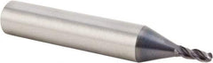 Kennametal - 7/16" Diam, 9/16" LOC, 3 Flute Solid Carbide Ball End Mill - AlTiN Finish, Single End, 2-5/32" OAL, 7/16" Shank Diam, Spiral Flute - USA Tool & Supply