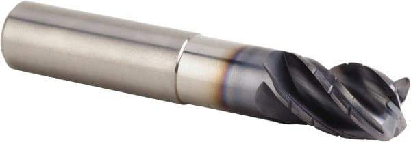 Kennametal - 16mm, 4 Flute, Single End, Solid Carbide, 2mm Corner Radius End Mill - 100mm OAL, 38° Helix, Right Hand Flute, 24mm LOC, Right Hand Cut, 48mm Extended Reach - USA Tool & Supply