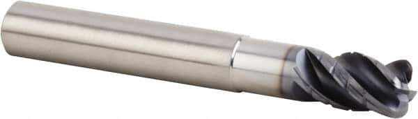 Kennametal - 10mm, 4 Flute, Single End, Solid Carbide, 1mm Corner Radius End Mill - 76mm OAL, 38° Helix, Right Hand Flute, 15mm LOC, Right Hand Cut, 30mm Extended Reach - USA Tool & Supply