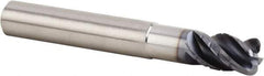 Kennametal - 12mm, 4 Flute, Single End, Solid Carbide, 0.5mm Corner Radius End Mill - 84mm OAL, 38° Helix, Right Hand Flute, 18mm LOC, Right Hand Cut, 36mm Extended Reach - USA Tool & Supply