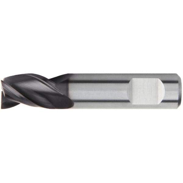 Kennametal - 10mm, 13mm LOC, 10mm Shank Diam, 50mm OAL, 3 Flute, Solid Carbide Square End Mill - Single End, AlTiN Finish, Spiral Flute, 38° Helix, Centercutting, Right Hand Cut, Right Hand Flute, Series UEDE - USA Tool & Supply