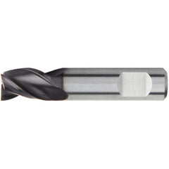 Kennametal - 10mm, 13mm LOC, 10mm Shank Diam, 50mm OAL, 3 Flute, Solid Carbide Square End Mill - Single End, AlTiN Finish, Spiral Flute, 38° Helix, Centercutting, Right Hand Cut, Right Hand Flute, Series UEDE - USA Tool & Supply