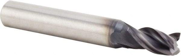 Kennametal - 2mm, 4mm LOC, 6mm Shank Diam, 38mm OAL, 3 Flute, Solid Carbide Square End Mill - Single End, AlTiN Finish, Spiral Flute, 38° Helix, Centercutting, Right Hand Cut, Right Hand Flute, Series UEDE - USA Tool & Supply