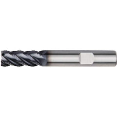 Kennametal - 12mm Diam, 26mm LOC, 4 Flute Solid Carbide 45° Corner Chamfer Roughing End Mill - 83mm OAL, 12mm Shank Diam, Single End, Centercutting, 45° Helix - USA Tool & Supply