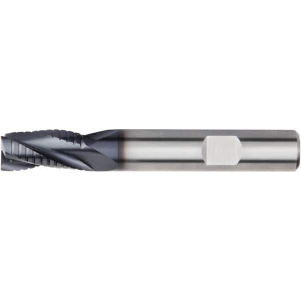 Kennametal - 6mm Diam, 13mm LOC, 3 Flute Solid Carbide 45° Corner Chamfer Roughing End Mill - 57mm OAL, 6mm Shank Diam, Single End, Centercutting, 30° Helix - USA Tool & Supply