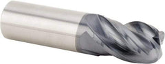 Kennametal - 3/4", 4 Flute, Single End, Solid Carbide, 0.06" Corner Radius End Mill - 4" OAL, 30° Helix, Right Hand Flute, 1-1/2" LOC, Right Hand Cut - USA Tool & Supply