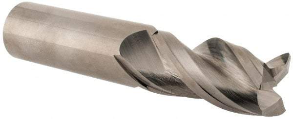 Kennametal - 1", 3 Flute, Single End, Solid Carbide, 0.03" Corner Radius End Mill - 5" OAL, 38° Helix, Right Hand Flute, 2" LOC, Right Hand Cut - USA Tool & Supply