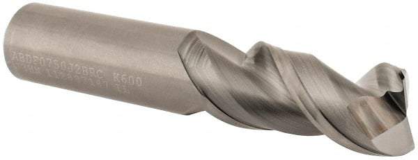Kennametal - 3/4", 2 Flute, Single End, Solid Carbide, 0.06" Corner Radius End Mill - 4" OAL, 45° Helix, Right Hand Flute, 1-5/8" LOC, Right Hand Cut - USA Tool & Supply