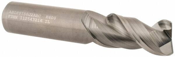 Kennametal - 3/4", 2 Flute, Single End, Solid Carbide, 0.06" Corner Radius End Mill - 4" OAL, 45° Helix, Right Hand Flute, 1-1/2" LOC, Right Hand Cut - USA Tool & Supply