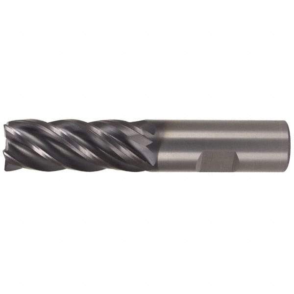 Kennametal - 1", 5 Flute, Single End, Solid Carbide, Corner Radius End Mill - 4-1/2" OAL, 38° Helix, Right Hand Flute, 1-3/4" LOC, Right Hand Cut - USA Tool & Supply