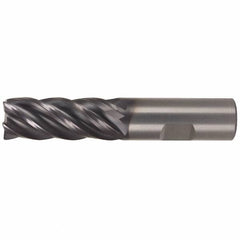 Kennametal - 5/8", 5 Flute, Single End, Solid Carbide, 0.03" Corner Radius End Mill - 3-1/2" OAL, 38° Helix, Right Hand Flute, 1-1/4" LOC, Right Hand Cut - USA Tool & Supply