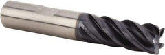 Kennametal - 1", 5 Flute, Single End, Solid Carbide, Corner Radius End Mill - 4-1/2" OAL, 38° Helix, Right Hand Flute, 1-3/4" LOC, Right Hand Cut - USA Tool & Supply