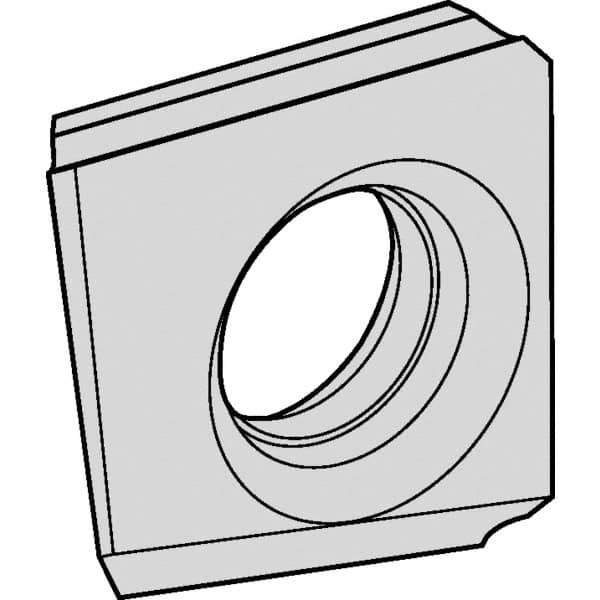Kennametal - D2FIX150504 HP Grade KCU25 Carbide Turning Insert - AlTiN Finish, 56° Irregular, 5mm Thick, 1/64" Corner Radius - USA Tool & Supply