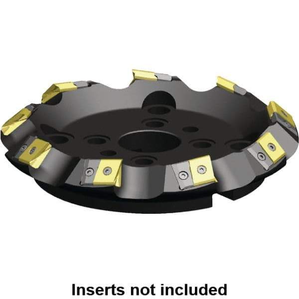 Kennametal - 160.34mm Cut Diam, 40mm Arbor Hole, 17.15mm Max Depth of Cut, 45° Indexable Chamfer & Angle Face Mill - 6 Inserts, LN.U 2410... Insert, Right Hand Cut, 6 Flutes, Series MEGA45 - USA Tool & Supply