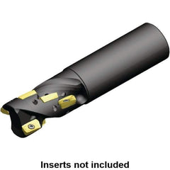 Kennametal - 32mm Cut Diam, 44.78mm Max Depth of Cut, 32mm Shank Diam, 115mm OAL, Indexable Square Shoulder Helical End Mill - ED.T 10T3.. Inserts, Cylindrical Shank, 0° Lead Angle, Through Coolant, Series Mill 1-10 - USA Tool & Supply
