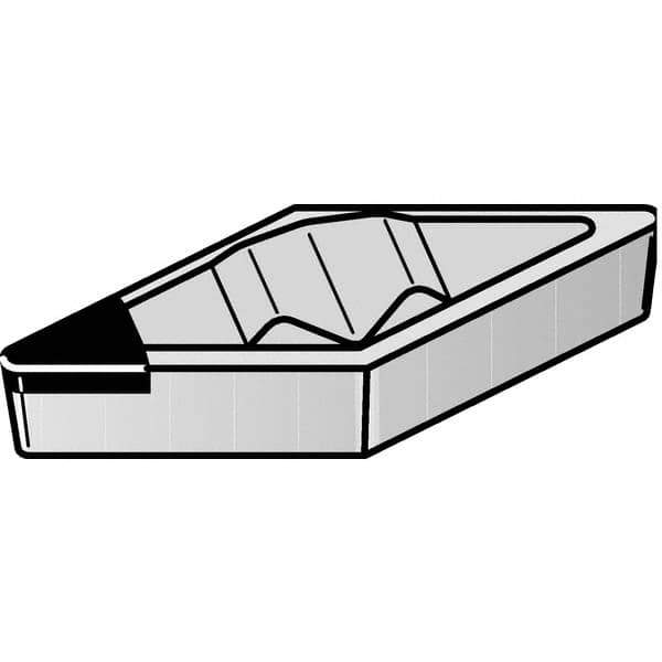 Kennametal - VPGR331, KD1425 Grade Diamond Tipped Profiling Insert - Uncoated, 35° Incl Angle, Diamond, 0.6538" Side Length, 3/16" Thick, 1/64" Corner Radius, 3/8" Inscribed Circle - USA Tool & Supply