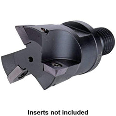 Kennametal - 1.378" Cut Diam, 8mm Max Depth of Cut, 2.6575" OAL, Indexable Square Shoulder Helical End Mill - XD.. 10T3.. Inserts, M16 Modular Connection, Series KMM - USA Tool & Supply
