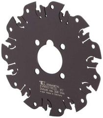 Kennametal - Arbor Hole Connection, 1/8" Cutting Width, 1-3/8" Depth of Cut, 5" Cutter Diam, 1-1/4" Hole Diam, 11 Tooth Indexable Slotting Cutter - KVNS Toolholder, OD 3118.. Insert - USA Tool & Supply