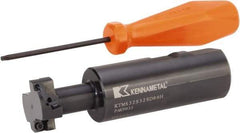 Kennametal - 1.2598" Cutting Diam x 0.5512" Cutting Width, 4 Cutter Inserts, 1.2598" Shank Diam, Indexable T-Slot Cutter - Insert Style SDMT 080308EGG, 4.7244" OAL, 2 Flutes - USA Tool & Supply
