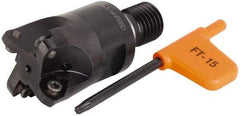Kennametal - 42mm Cut Diam, 0.0591" Max Depth, M16 Modular Connection Indexable High-Feed End Mill - Screw Holding Method, WP..06X4.. Insert, Through Coolant - USA Tool & Supply