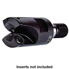 Kennametal - 25mm Cut Diam, 0.0394" Max Depth, M12 Modular Connection Indexable High-Feed End Mill - Screw Holding Method, WP..05X3.. Insert, Through Coolant - USA Tool & Supply