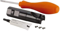 Kennametal - 25mm Cut Diam, 6.57mm Max Depth of Cut, 25mm Shank Diam, 96mm OAL, Indexable Square Shoulder End Mill - SP.T 10T3.. Inserts, Weldon Shank, 90° Lead Angle, Through Coolant, Series KSSM 90 - USA Tool & Supply