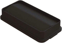 O-Cedar - Rectangle Lid for Use with 23 Gal Rectangular Trash Cans - Black, Plastic, For O-Cedar 6823 - USA Tool & Supply