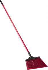 O-Cedar - 13" Wide, Red Synthetic Bristles, 48" Fiberglass Handle, Angled Broom - Flagged - USA Tool & Supply